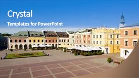  Presentation with poland - Beautiful theme featuring barb wire in a wwii german prisoner camp backdrop and a gray colored foreground