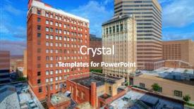  Presentation with buildings - Audience pleasing theme consisting of qwerty - antique typewriter showing traditional backdrop and a dark gray colored foreground.