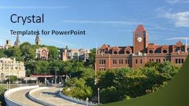  Presentation with united states unity - Slide deck enhanced with main street - georgetown - washington dc united background and a light blue colored foreground