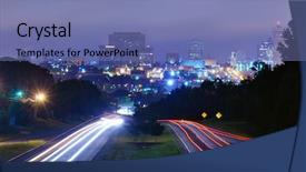  Presentation with skyline - Amazing slide deck having main street - skyline of downtown columbia south backdrop and a  colored foreground