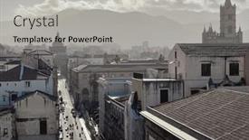  Presentation with street - Slide deck consisting of main-street-of-palermo-seen background and a light gray colored foreground