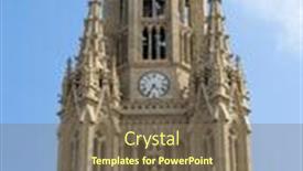  Presentation with pastor - PPT layouts with main-tower-with-neo-gothic background and a violet colored foreground