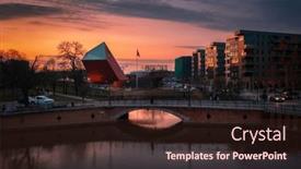  Presentation with poland - Presentation design enhanced with main-town-in-gdansk background and a wine colored foreground