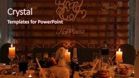  Presentation with decoration - Beautiful theme featuring main wedding table with beautiful backdrop and a wine colored foreground