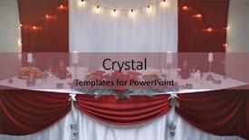  Presentation with decoration - Beautiful presentation design featuring main wedding table with beautiful backdrop and a violet colored foreground