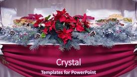  Presentation with events and decoration presentation - Cool new presentation theme with main wedding table with beautiful backdrop and a violet colored foreground
