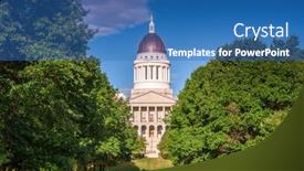  Presentation with maine - Audience pleasing PPT layouts consisting of maine-state-house-in-augusta backdrop and a teal colored foreground