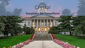  Presentation with maine - Presentation theme enhanced with maine-state-house-in-augusta background and a light blue colored foreground