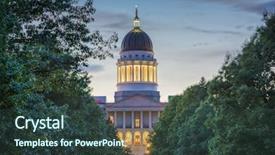  Presentation with maine - Presentation design consisting of maine state house in augusta background and a tawny brown colored foreground