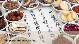  Presentation with body balance - PPT theme having maintain body and spirit background and a mint green colored foreground