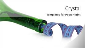  Presentation with maintain - Presentation featuring maintain food - wine bottle and measuring tape background and a  colored foreground