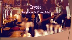  Presentation with electronic - Audience pleasing slide deck consisting of maintain food - young waiter using a electronic backdrop and a tawny brown colored foreground