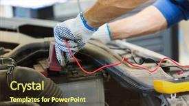  Presentation with mechanic car service repair maintenance - Amazing presentation theme having maintenance and people concept - auto backdrop and a  colored foreground