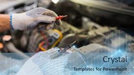  Presentation with mechanic car service repair maintenance - Beautiful theme featuring maintenance and people concept - auto backdrop and a  colored foreground