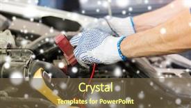  Presentation with mechanic car service repair maintenance - Amazing slide deck having maintenance and people concept - auto backdrop and a  colored foreground