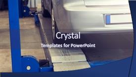  Presentation with auto repair - Theme with maintenance concept - car on lift background and a  colored foreground