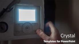  Presentation with house heating - Slide set having maintenance-engineer-checking-technical-data background and a dark gray colored foreground