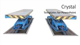  Presentation with maintenance - Presentation theme with maintenance mechanic - image of a car lift background and a white colored foreground