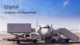  Presentation with aircraft maintenance - Theme with maintenance of the aircraft background and a light blue colored foreground