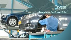  Presentation with maintenance reliability - Slide deck with maintenance reliability - mechanic at work background and a ocean colored foreground