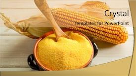  Presentation with maize - Presentation with maize flour background and a yellow colored foreground