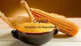  Presentation with maize - Presentation theme with maize flour background and a gold colored foreground