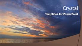  Presentation with ukraine - Presentation theme consisting of majescit-sunset-clouds-in-sky background and a ocean colored foreground