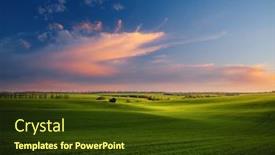  Presentation with agrarian - Audience pleasing slide set consisting of majestic-aerial-photography-of-green backdrop and a tawny brown colored foreground