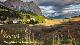  Presentation with alps - Slide deck consisting of majestic-alps-picturesque-valley background and a tawny brown colored foreground