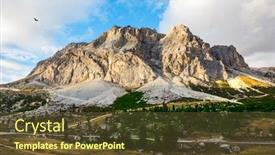  Presentation with alps - Beautiful PPT theme featuring majestic-alps-the-falzarego-pass backdrop and a tawny brown colored foreground