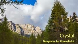  Presentation with tourism - Cool new theme with majestic-alps-the-falzarego-pass backdrop and a tawny brown colored foreground