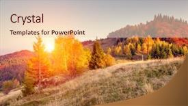  Presentation with autumn morning - Cool new theme with majestic colorful landscape with sunny beams at mountain valley natural park dramatic morning scene red and yellow autumn leaves carpathians ukraine europe beauty world backdrop and a lemonade colored foreground