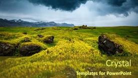  Presentation with green beauty - Presentation with majestic-icelandic-spaces-and-green background and a tawny brown colored foreground