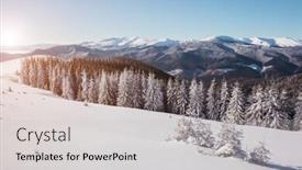  Presentation with ski - Beautiful slides featuring majestic landscape glowing by sunlight in the morning dramatic wintry scene place location carpathian national park ukraine europe alps ski resort beauty world happy new year backdrop and a light gray colored foreground