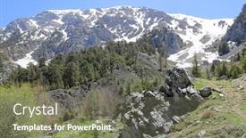  Presentation with mountain - PPT layouts enhanced with majestic-landscape-with-tahtali-dagi background and a gray colored foreground