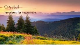  Presentation with landscape maintenance work - Audience pleasing presentation theme consisting of majestic morning mountain landscape with colorful cloud dramatic sky carpathian ukraine europe beauty world backdrop and a lemonade colored foreground