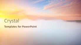  Presentation with spectacular - Cool new PPT theme with majestic-morning-scene backdrop and a lemonade colored foreground