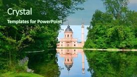  Presentation with mosque - Amazing slides having majestic mosque on the lake backdrop and a forest green colored foreground