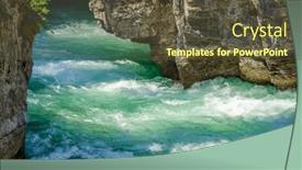  Presentation with america canada - Slide deck having majestic-mountain-creek-with-rocky background and a tawny brown colored foreground