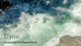  Presentation with america canada - Slide set featuring majestic-mountain-creek-with-rocky background and a mint green colored foreground