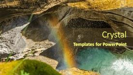  Presentation with america canada - PPT layouts consisting of majestic-mountain-creek-with-rocky background and a tawny brown colored foreground