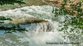  Presentation with america canada - Theme having majestic-mountain-creek-with-rocky background and a mint green colored foreground