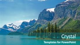  Presentation with mountain lake - Slide deck with genetic - sphynx cat is sitting background and a mint green colored foreground