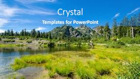  Presentation with mountain lake - PPT layouts having majestic-mountain-lake-in-canada background and a teal colored foreground