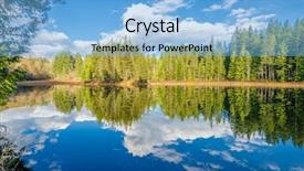  Presentation with mountain lake - Cool new PPT layouts with majestic mountain lake in canada backdrop and a  colored foreground