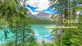  Presentation with canada ontario lake of two - Presentation having geothermal fields near furnas lake background and a dark gray colored foreground.