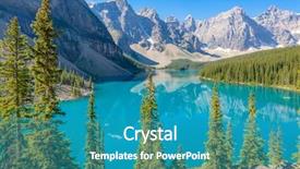  Presentation with canada ontario lake of two - Slides enhanced with majestic mountain lake in canada background and a teal colored foreground