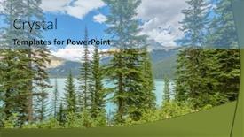  Presentation with canada - Presentation theme consisting of majestic-mountain-lake-in-canada background and a  colored foreground
