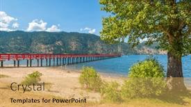  Presentation with canada - Theme having majestic-mountain-lake-in-canada background and a  colored foreground
