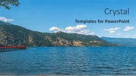  Presentation with canada - Slide deck featuring majestic-mountain-lake-in-canada background and a light blue colored foreground
